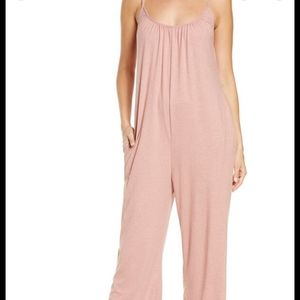 Socialite Sleeveless Wide Leg Oversized Jumpsuit Cream Size XS